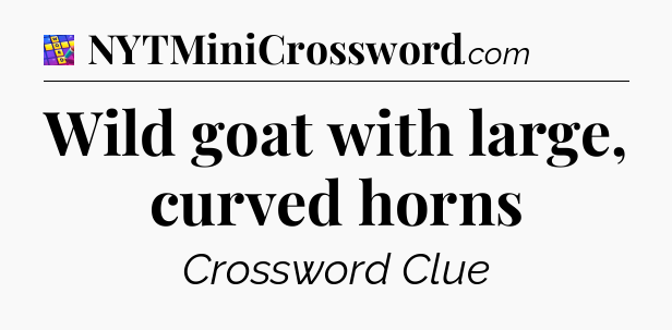 Wild goat with large, curved horns Codycross