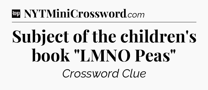 Subject of the children's book 