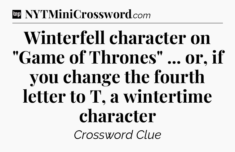 Winterfell character on 