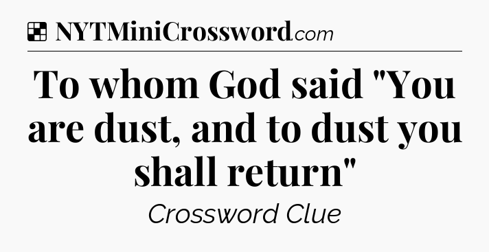 Solution: To whom God said 