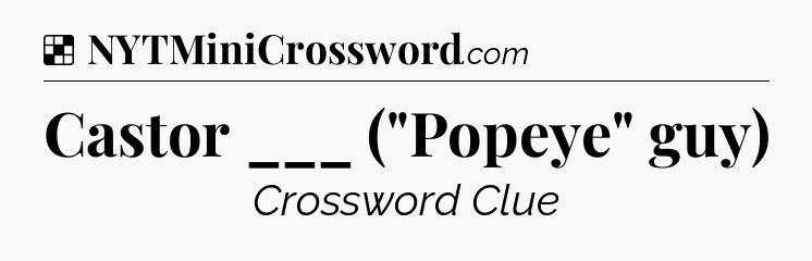 Solution: Castor ___ (