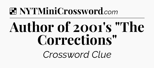 Solution: Author of 2001's 