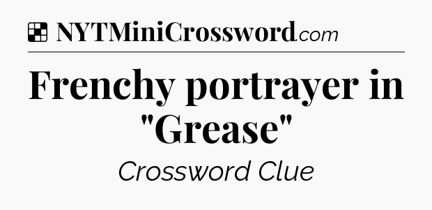 Solution: Frenchy portrayer in 