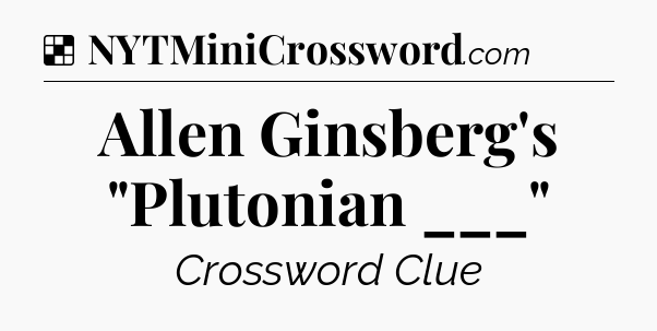 Solution: Allen Ginsberg's 