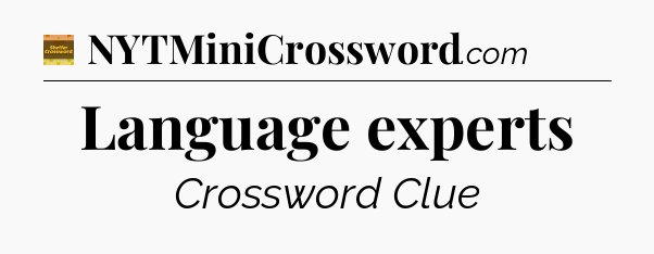 Language experts - Eugene Sheffer Crossword