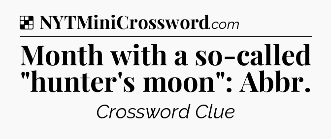 Solution: Month with a so-called 