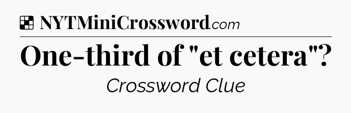 Solution: One-third of 