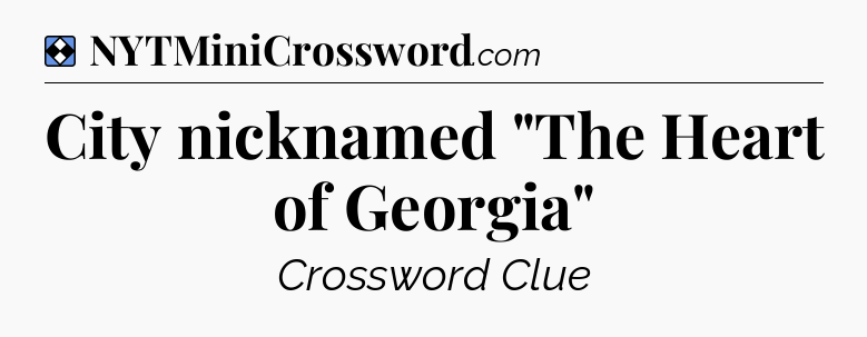 Solution: City nicknamed 