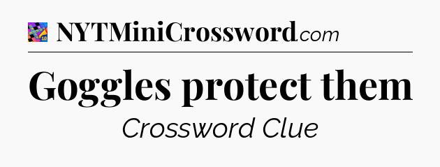Goggles protect them Crossword Clue