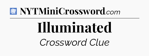 Illuminated Puzzle Page Crossword Clue