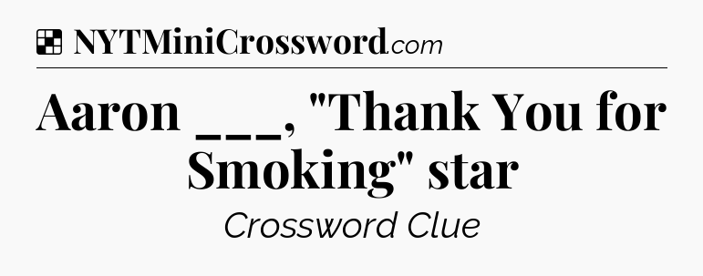 Solution: Aaron ___, 