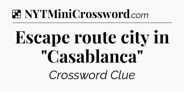 Solution: Escape route city in 