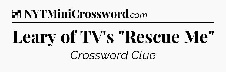 Solution: Leary of TV's 