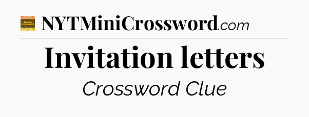 Invitation letters - Eugene Sheffer Crossword