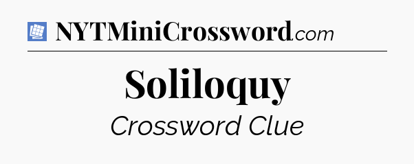 Soliloquy Puzzle Page Crossword Clue