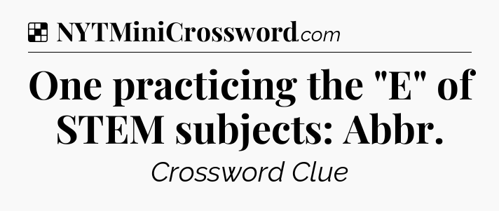 Solution: One practicing the 
