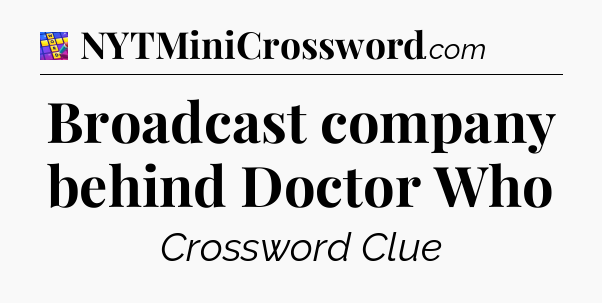 Broadcast company behind Doctor Who Codycross