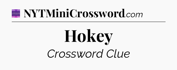 Hokey - Thomas Joseph Crossword