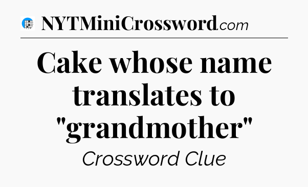 Cake whose name translates to 