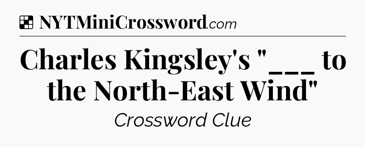 Solution: Charles Kingsley's 