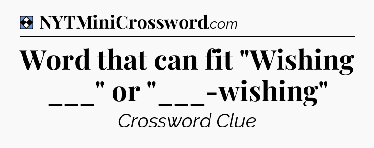 Solution: Word that can fit 