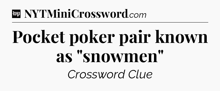 Pocket poker pair known as 