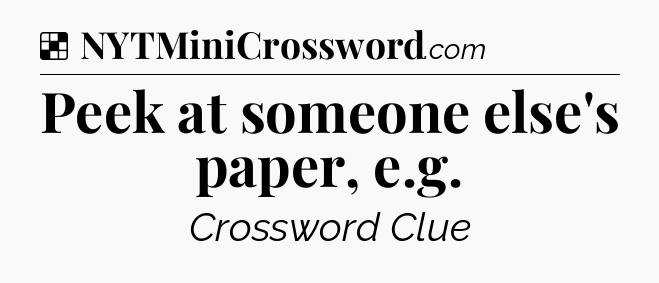 Solution: Peek at someone else's paper, e.g - NYT Crossword