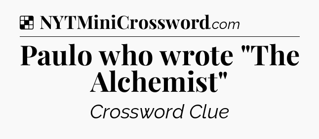 Solution: Paulo who wrote 