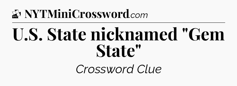 U.S. State nicknamed 