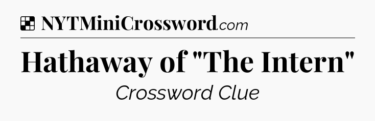 Solution: Hathaway of 