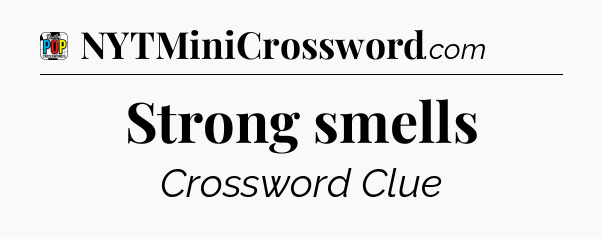 Strong smells Crossword Clue