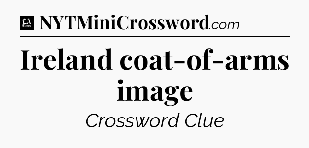 Ireland coat-of-arms image - LA Times Crossword