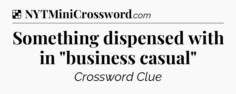 Solution: Something dispensed with in 