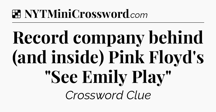 Solution: Record company behind (and inside) Pink Floyd's 