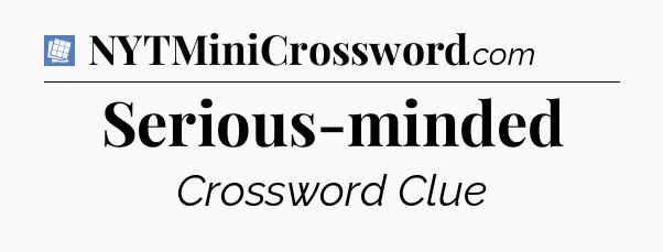 Serious-minded Puzzle Page Crossword Clue