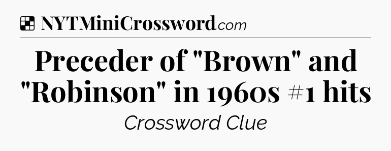 Solution: Preceder of 