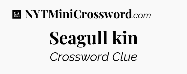 Seagull kin - LA Times Crossword