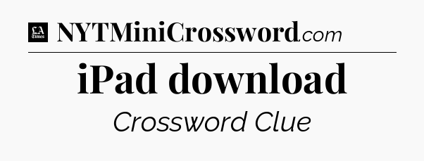 iPad download - LA Times Crossword