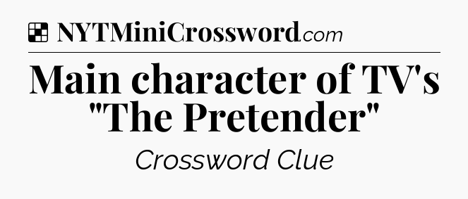 Solution: Main character of TV's 
