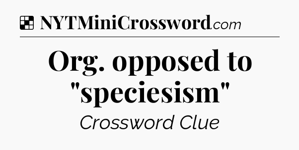 Solution: Org. opposed to 