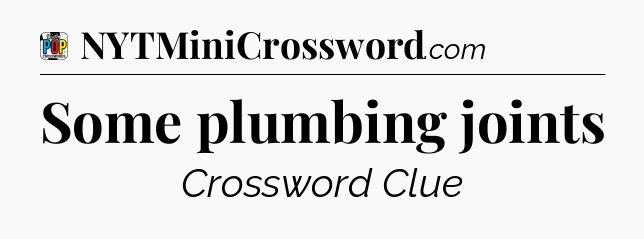 Some plumbing joints Crossword Clue