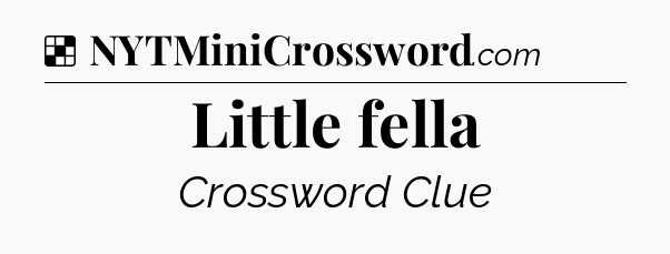 Solution: Little fella - NYT Crossword