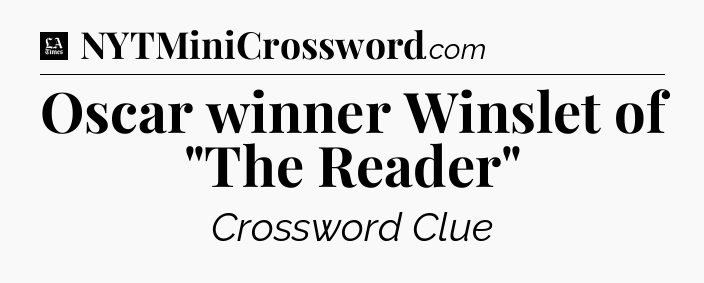 Oscar winner Winslet of 