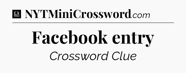 Facebook entry - LA Times Crossword