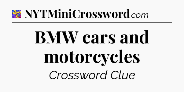 BMW cars and motorcycles Codycross