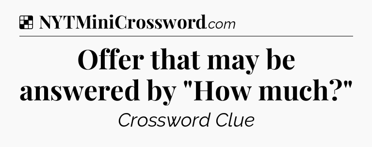 Solution: Offer that may be answered by 