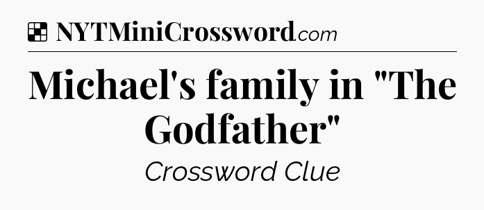 Solution: Michael's family in 