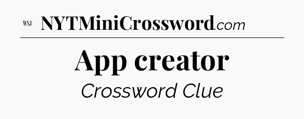 App creator - WSJ Crossword