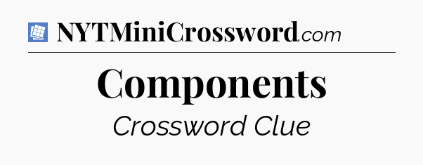 Components Puzzle Page Crossword Clue
