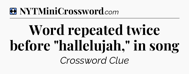 Solution: Word repeated twice before 